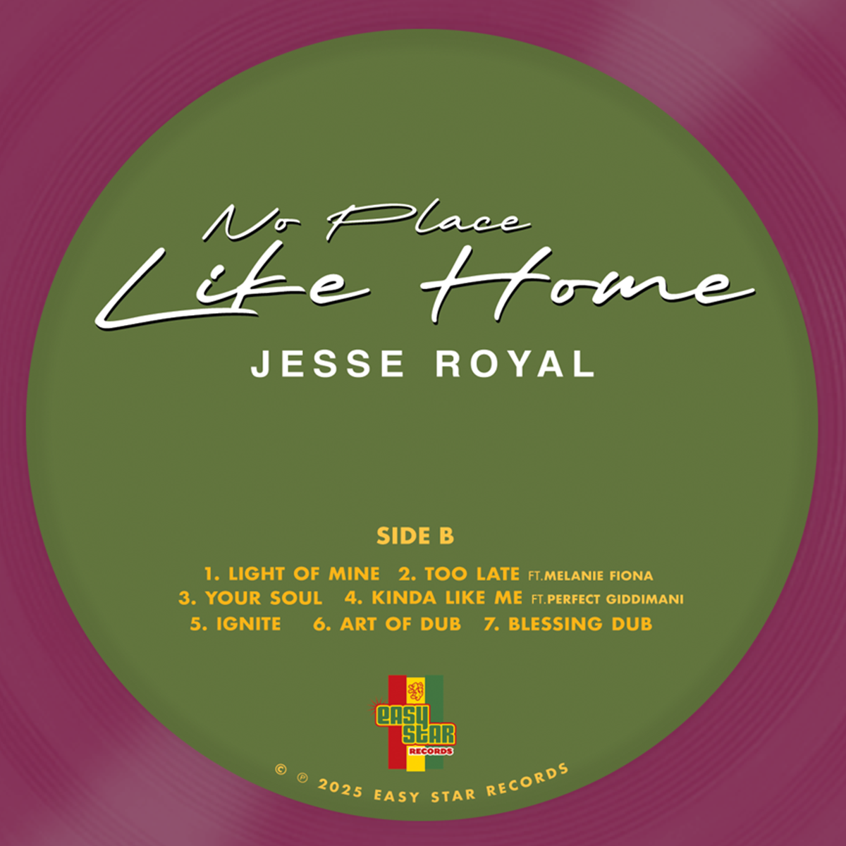 Jesse Royal - No Place Like Home Tee + Purple Vinyl Bundle