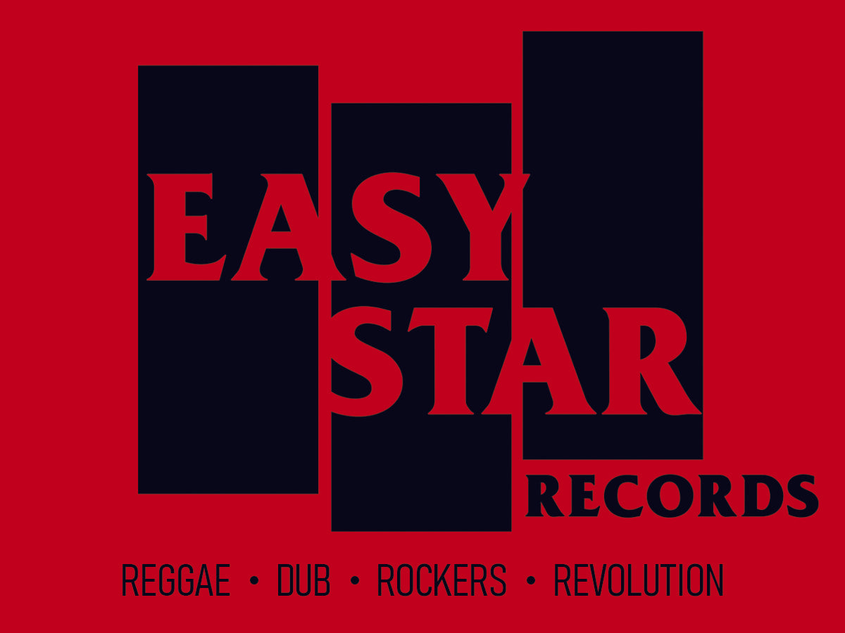 Easy Star Records Retro Logo Sticker (Black On Red)