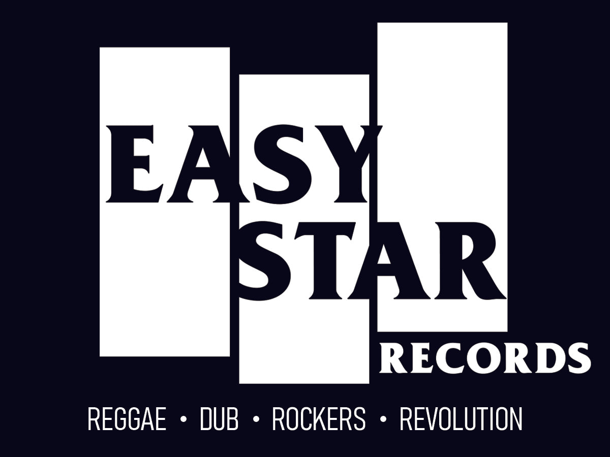 Easy Star Records Retro Logo Sticker (White On Black)
