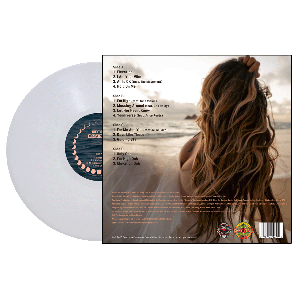 HIRIE - Phases - White Colored Vinyl & Hoodie Bundle