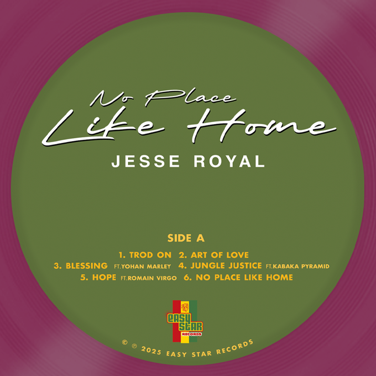 Jesse Royal - No Place Like Home Tee + Purple Vinyl Bundle