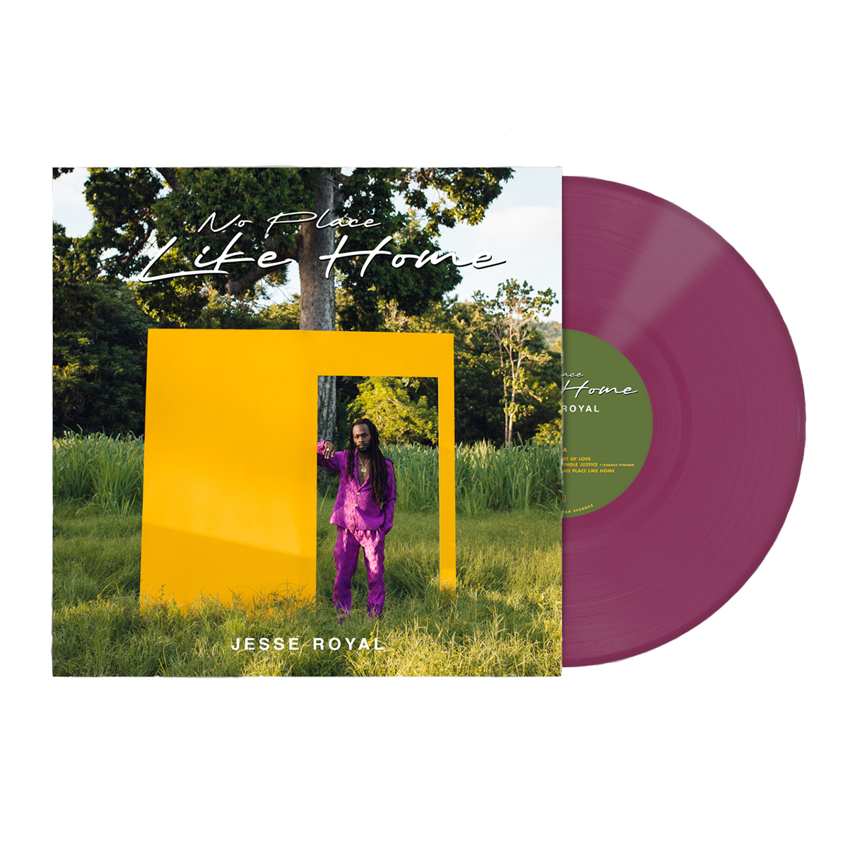 Jesse Royal - No Place Like Home Tee + Purple Vinyl Bundle