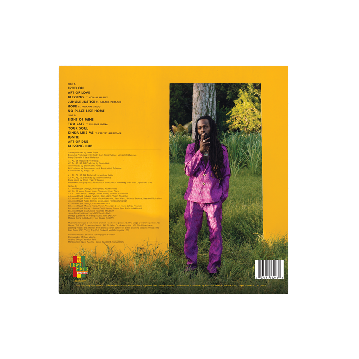 Jesse Royal - No Place Like Home Tee + Exclusive Mustard Gold Vinyl Bundle