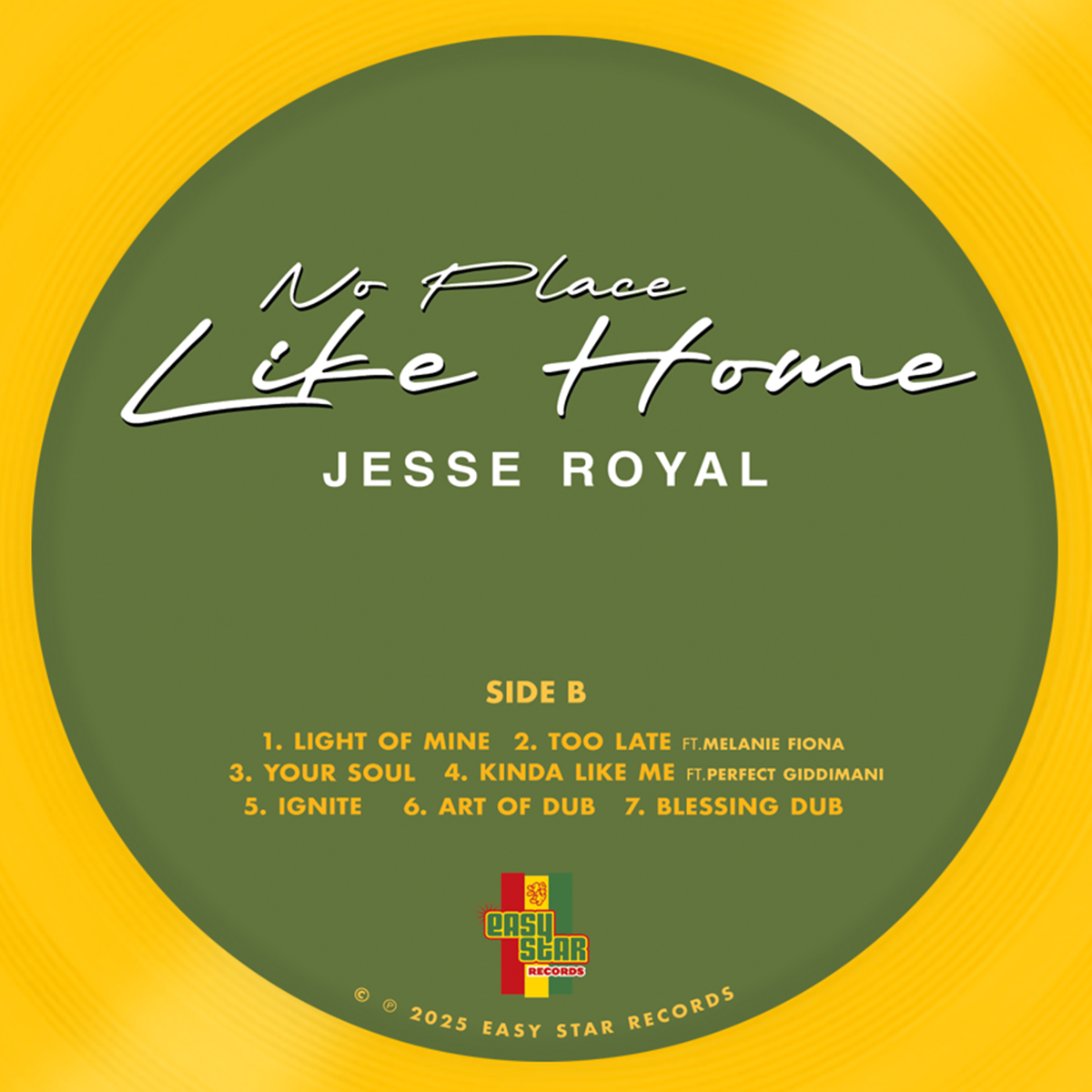 Jesse Royal - No Place Like Home Tee + Exclusive Mustard Gold Vinyl Bundle