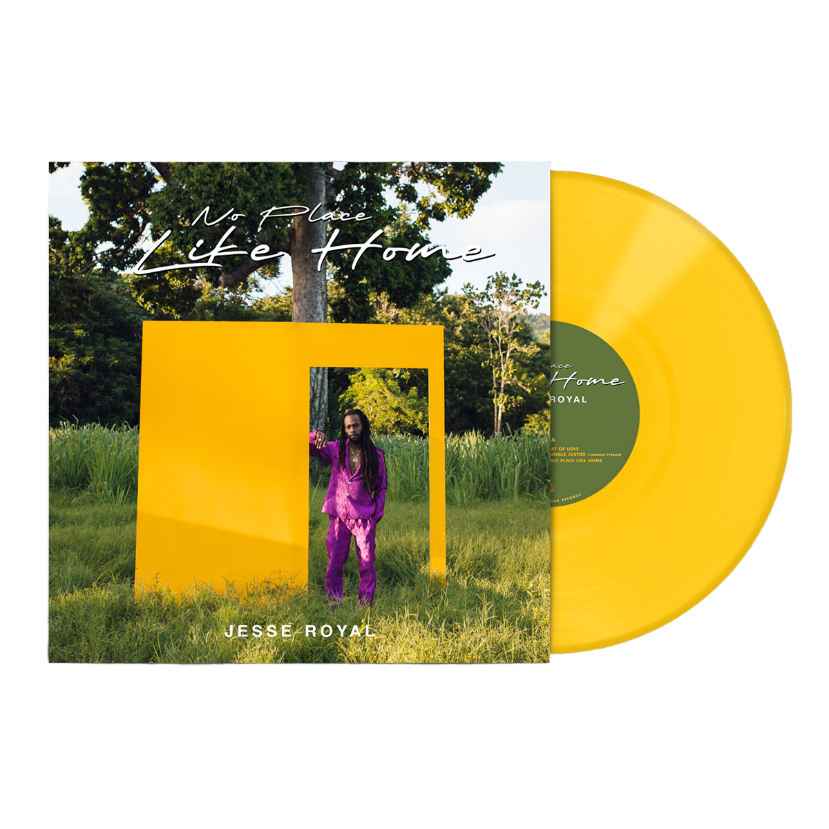 Jesse Royal - No Place Like Home Tee + Exclusive Mustard Gold Vinyl Bundle