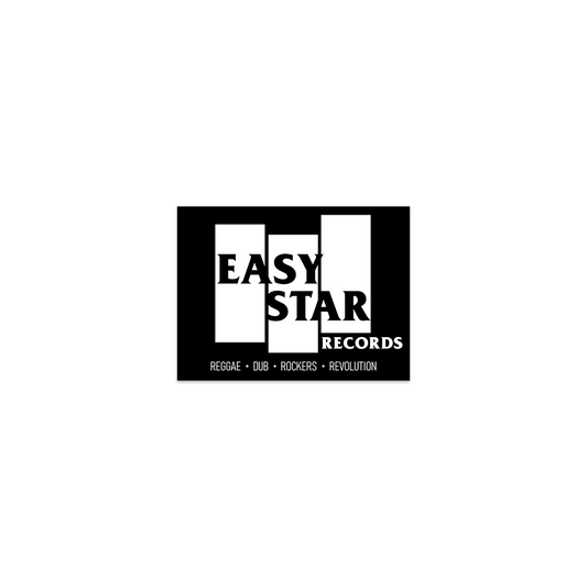 Easy Star Records Retro Logo Sticker (White On Black)
