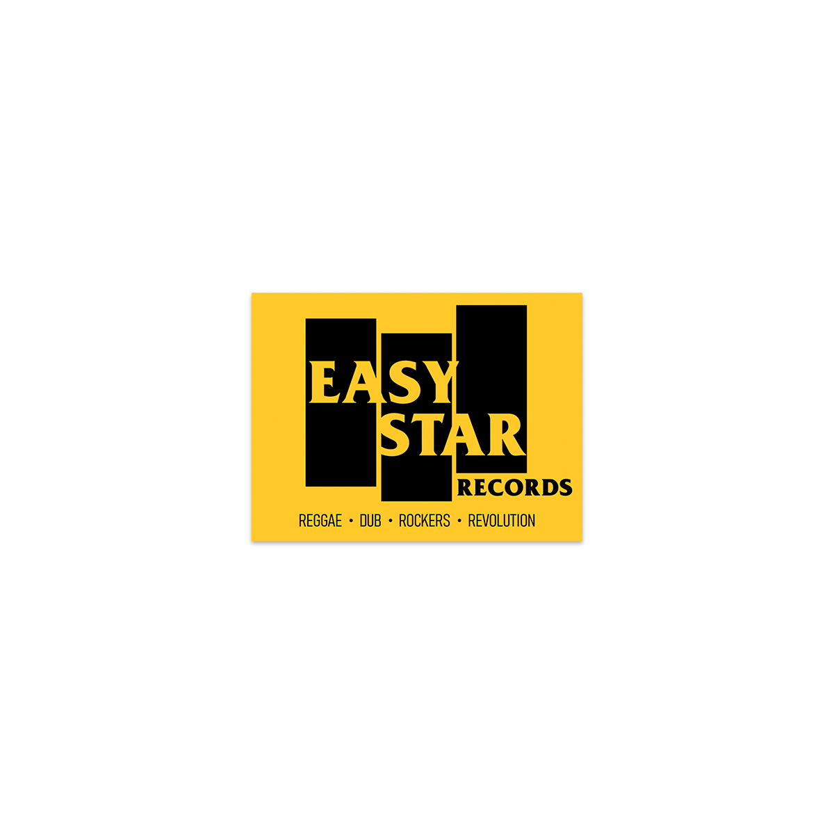 Easy Star Records Retro Logo Sticker (Black On Yellow)