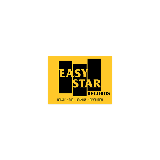 Easy Star Records Retro Logo Sticker (Black On Yellow)