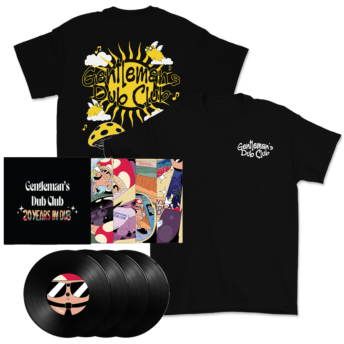 Gentleman's Dub Club - 20 Years in Dub Box Set + Sunshine Tee Bundle