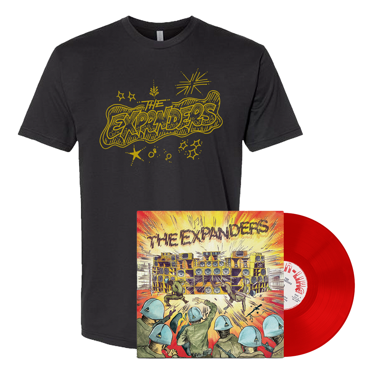 The Expanders - The Expanders Tee + Vinyl (Limited Edition Blood Red) Bundle